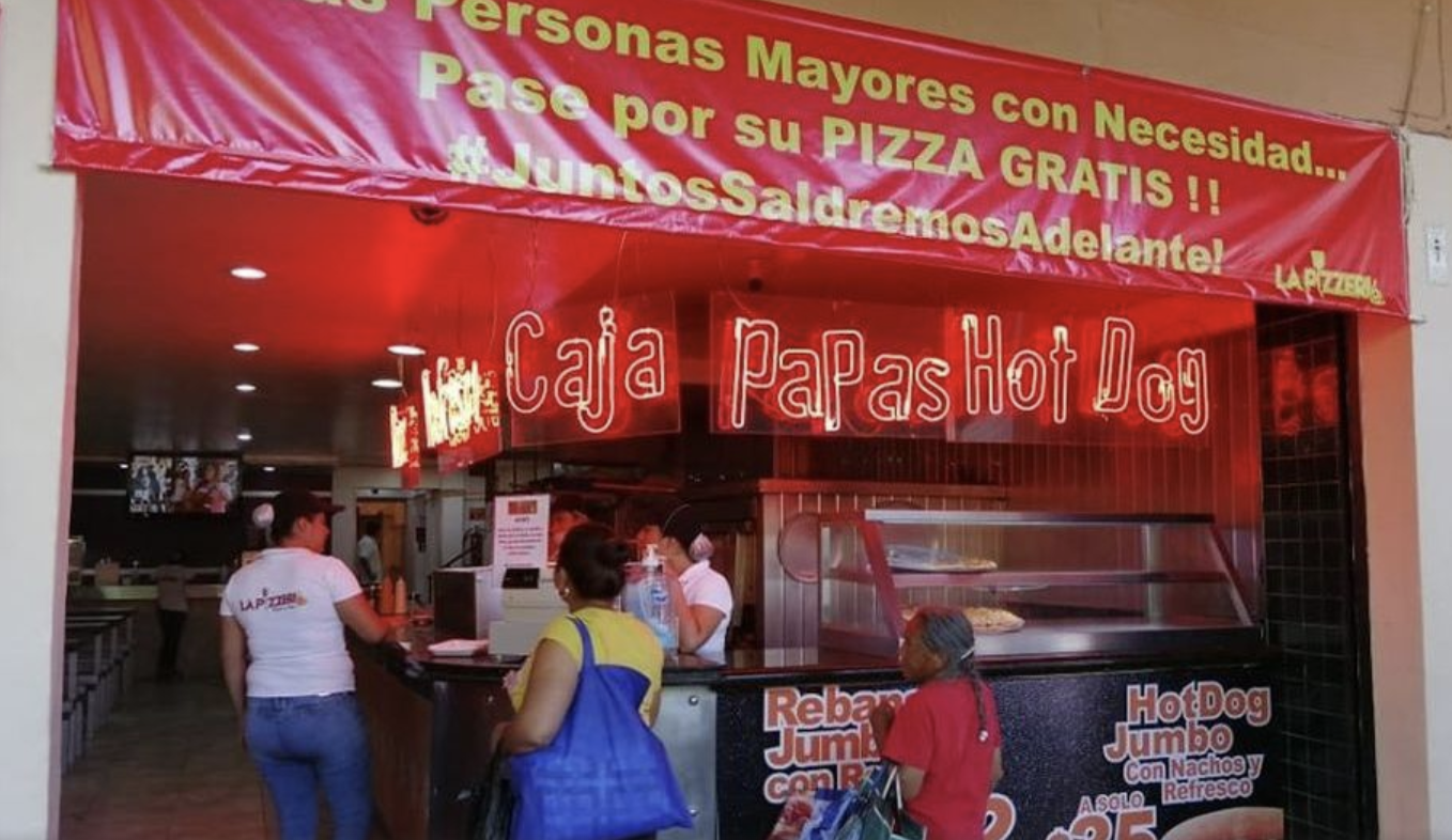 Negocio regala pizza ante contingencia por Covid-19