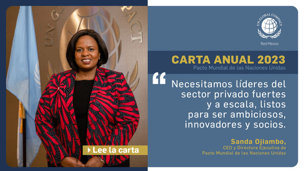 Carta Anual 2023: Pacto Mundial de las Naciones Unidas | Sanda Ojiambo